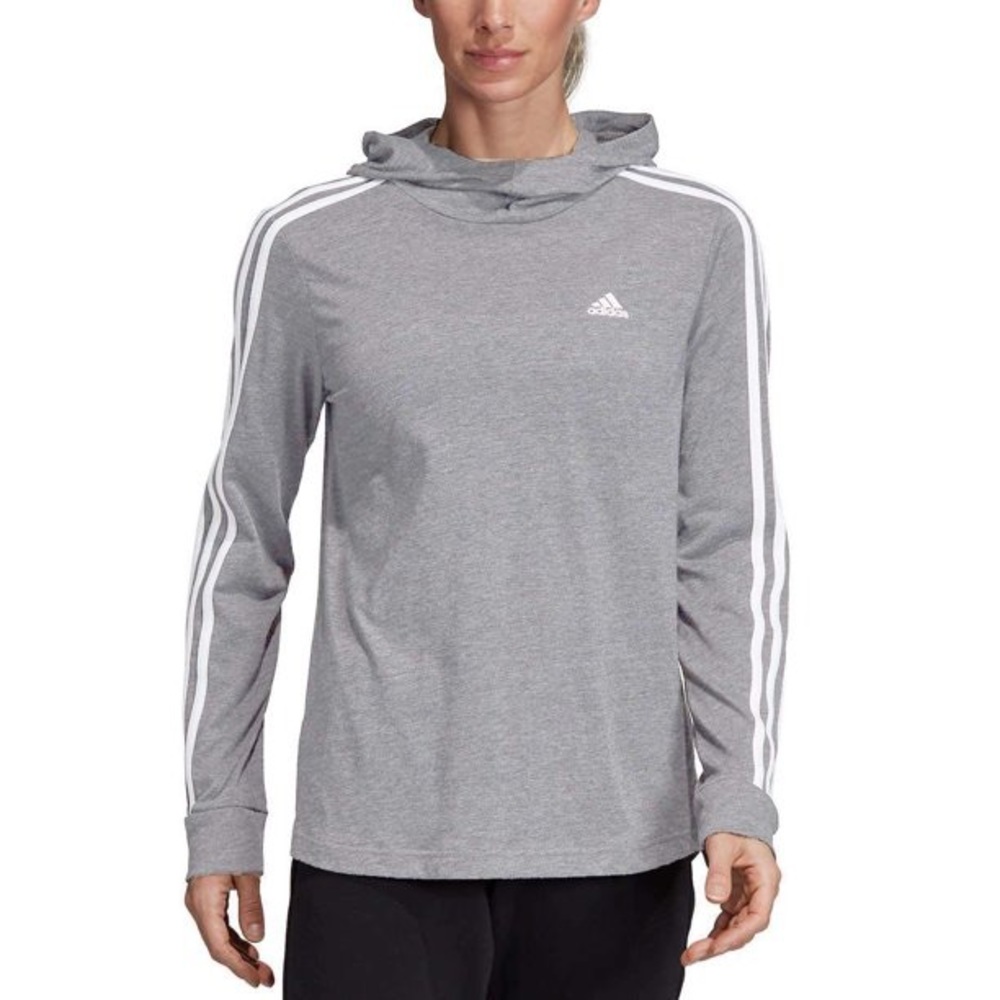 Adidas lightweight gray transition hoodie